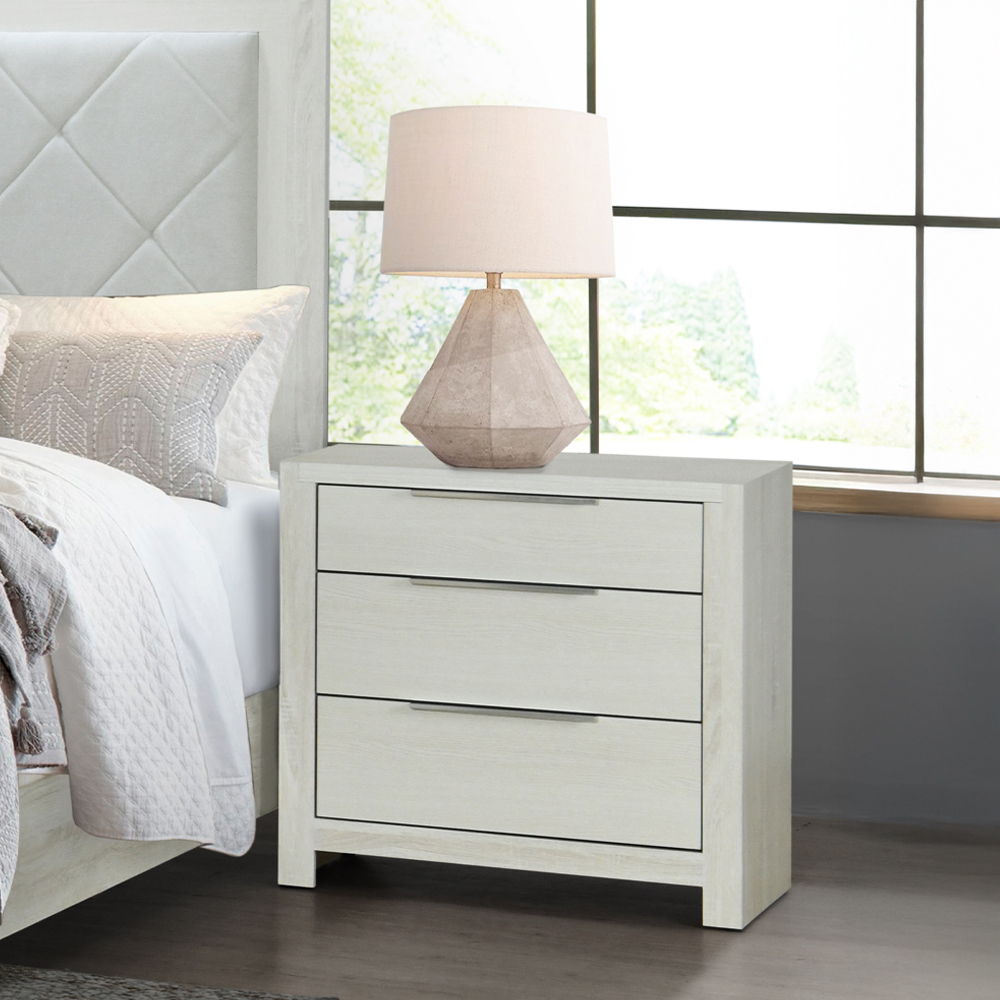 Jehoram - 3 Drawer Nightstand For Bedroom