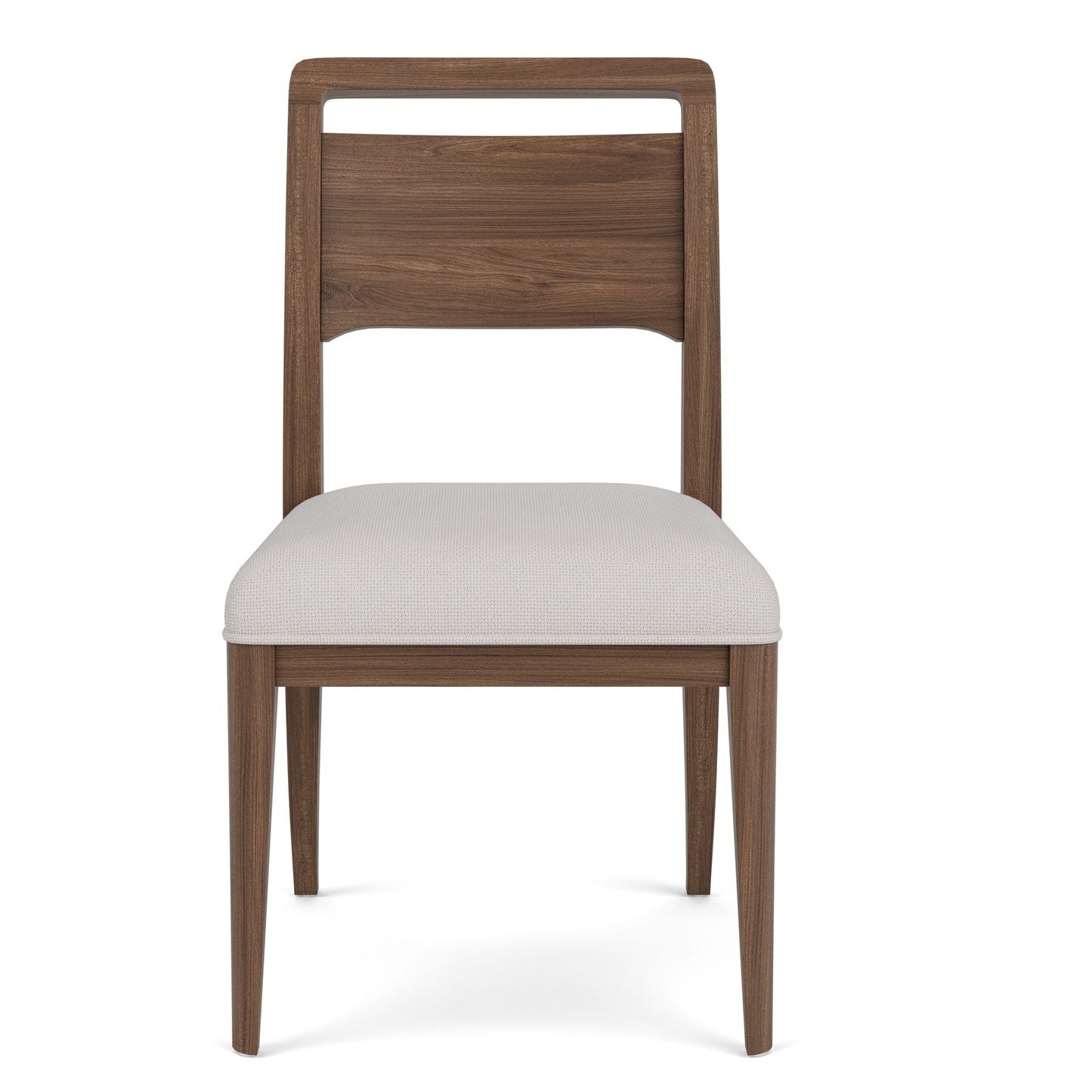 Delia - Wood Back Side Chair (Set of 2) - Nouveau Walnut / Beige