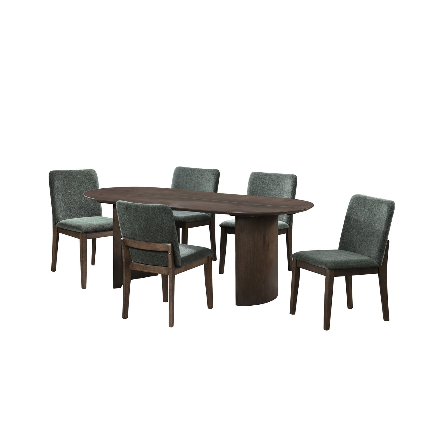 Kody - 79" Oval Fixed-Top Dining Table Set