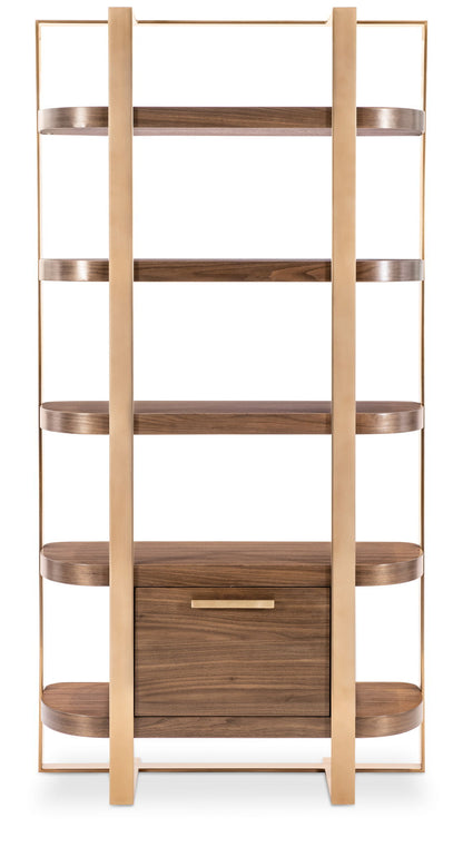 Eleana - Etagere - Medium Wood / Gold