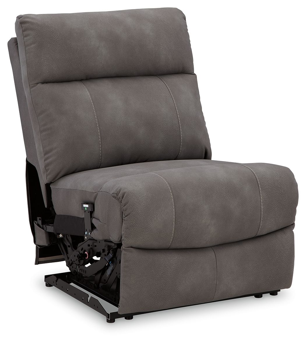Next-Gen Durapella - Power Armless Recliner With Adj Headrest - Slate