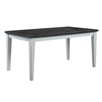 Lanton - Dining Table - Natural Marble & Antique White