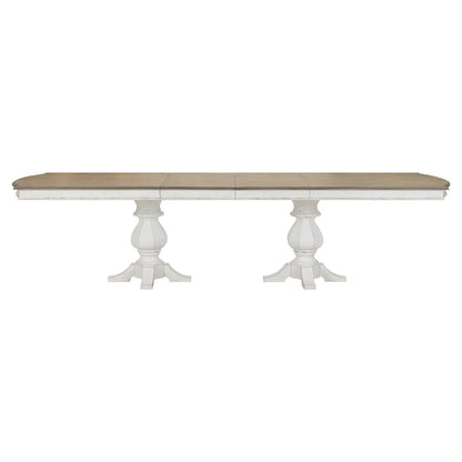 Magnolia Manor - Double Pedestal Table - Antique White