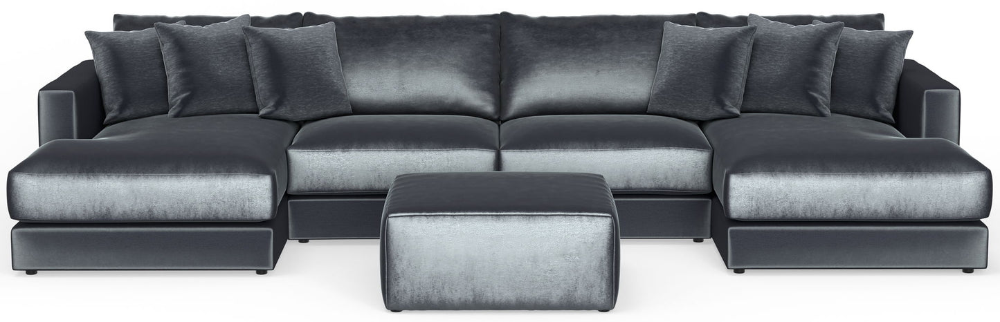 Remington - Modular Sofa And Cocktail Ottoman - Slate