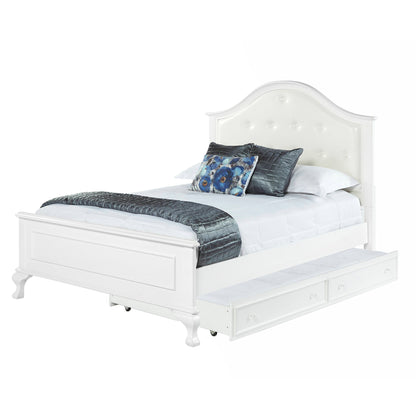 Jesse - 4 Piece Full Panel With Trundle Bedroom Set - White
