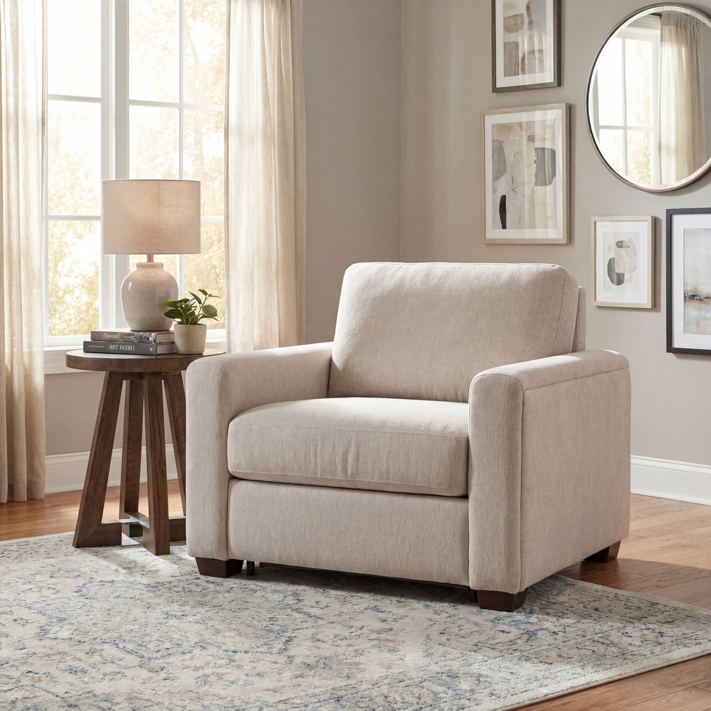 SS - Griffin Twin Sleeper Chair - New Page Flax