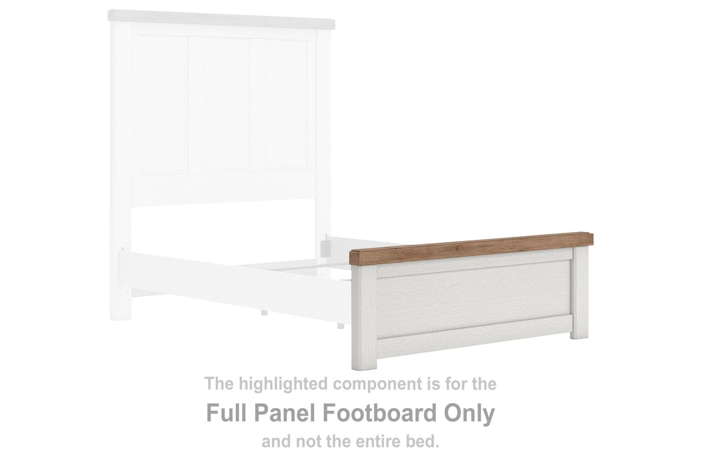 Savonport - Full Panel Footboard - White / Brown