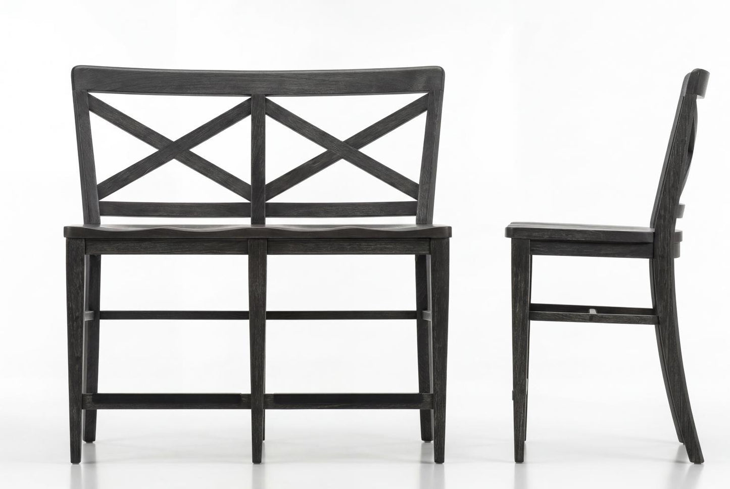 Briarwood - X-Back Counter Height Dining Bench - Sable