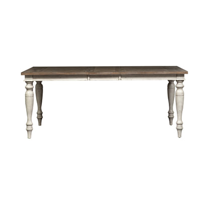 Whitney - Rectangular Leg Table - Antique Linen / Weathered Gray