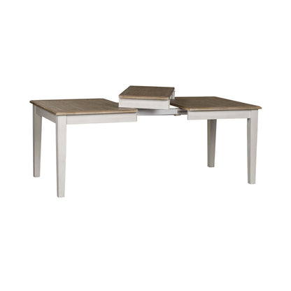 Summerville - Rectangular Leg Table - Soft White Wash / Wirebrushed Gray