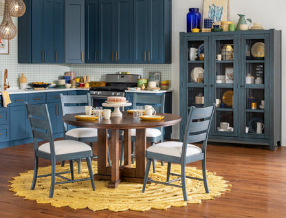 Lake House - Complete Round Pedestal Dining Table - Pinecone