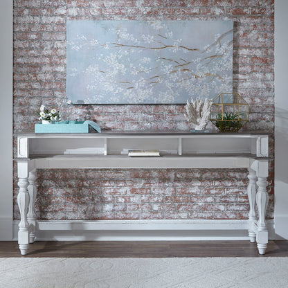 Magnolia Manor - 4 Piece Console Set (1 Console 3 Stools) - Antique White