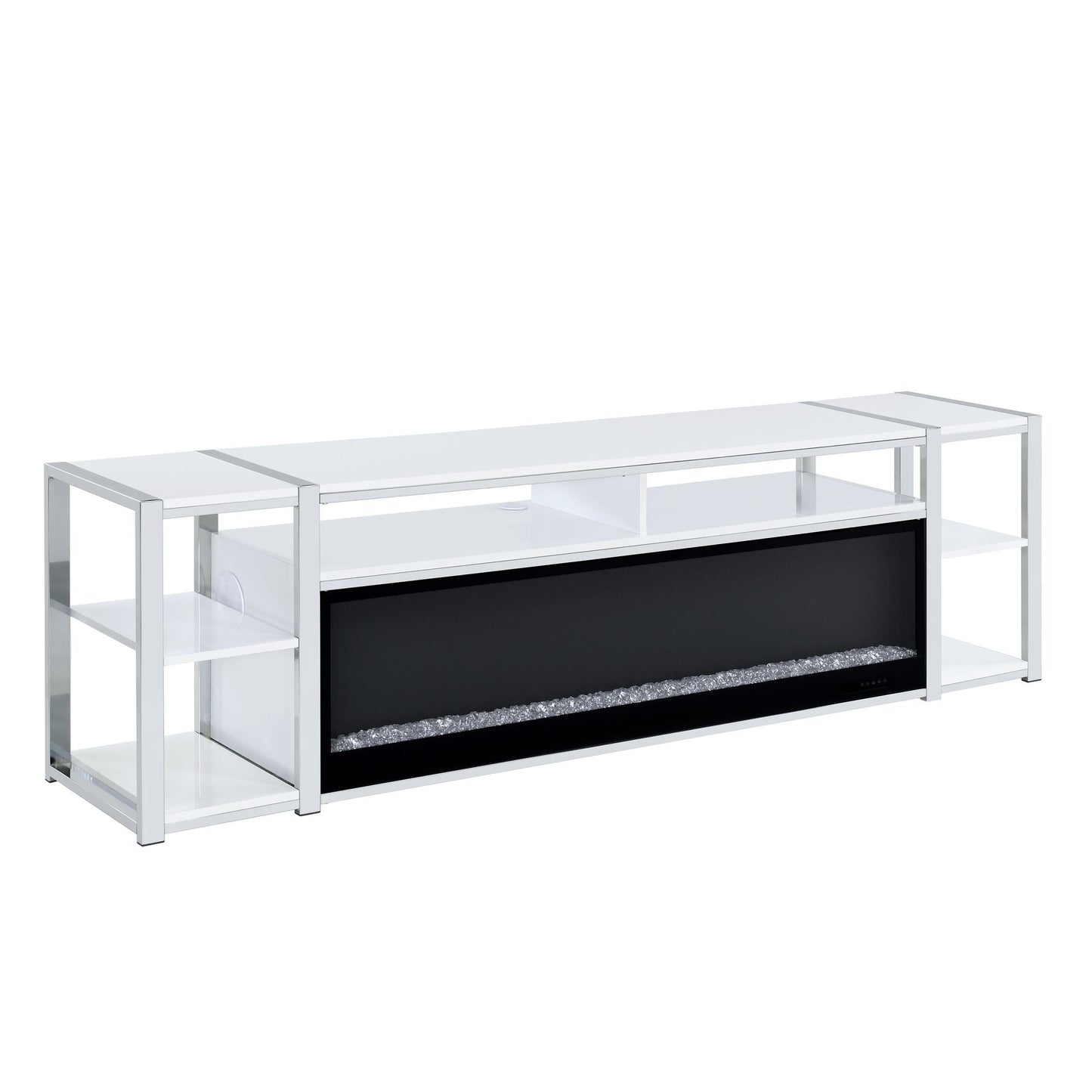 Midway - 80" TV Console With Firelight - White
