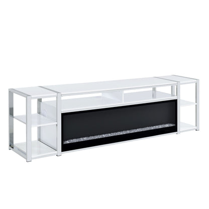 Midway - 80" TV Console With Firelight - White