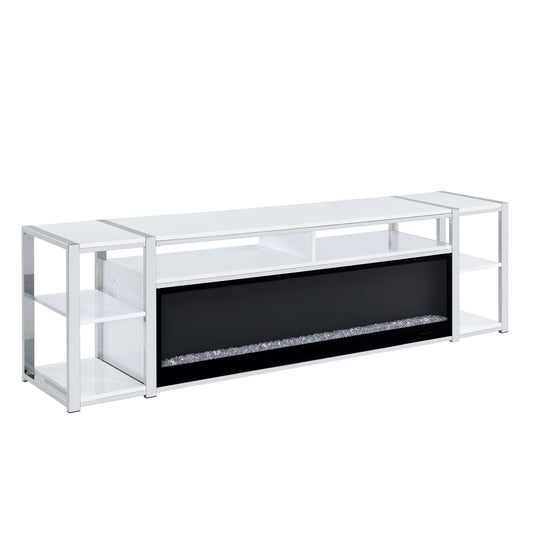 Midway - 80" TV Console With Firelight - White