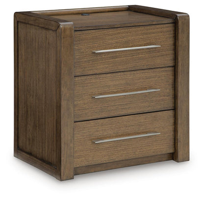 Marxmore - Three Drawer Night Stand - Brown