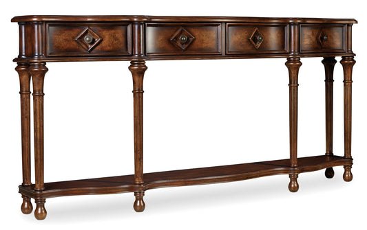 Home Accent - 72" Hall Console - Dark Brown