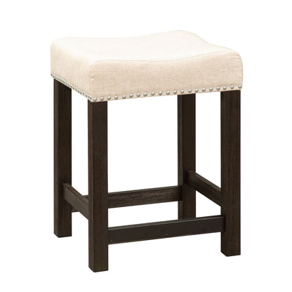 Heatherbrook - Upholstered Console Stool - Charcoal & Ash