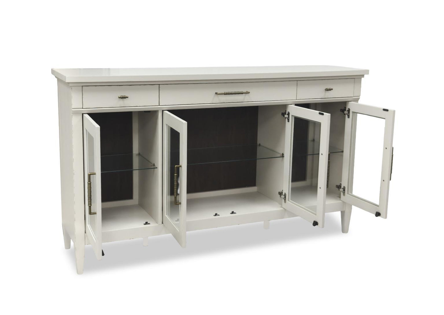 Reflections - Glass Door Server - Cashmere / Dark Roast