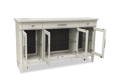 Reflections - Glass Door Server - Cashmere / Dark Roast