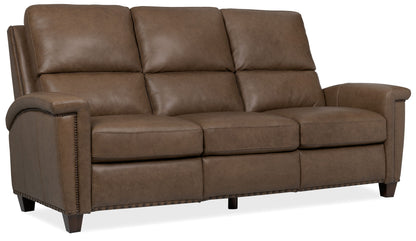 MS - Julian Zero Gravity Power Sofa with Power Headrest - Dark Brown