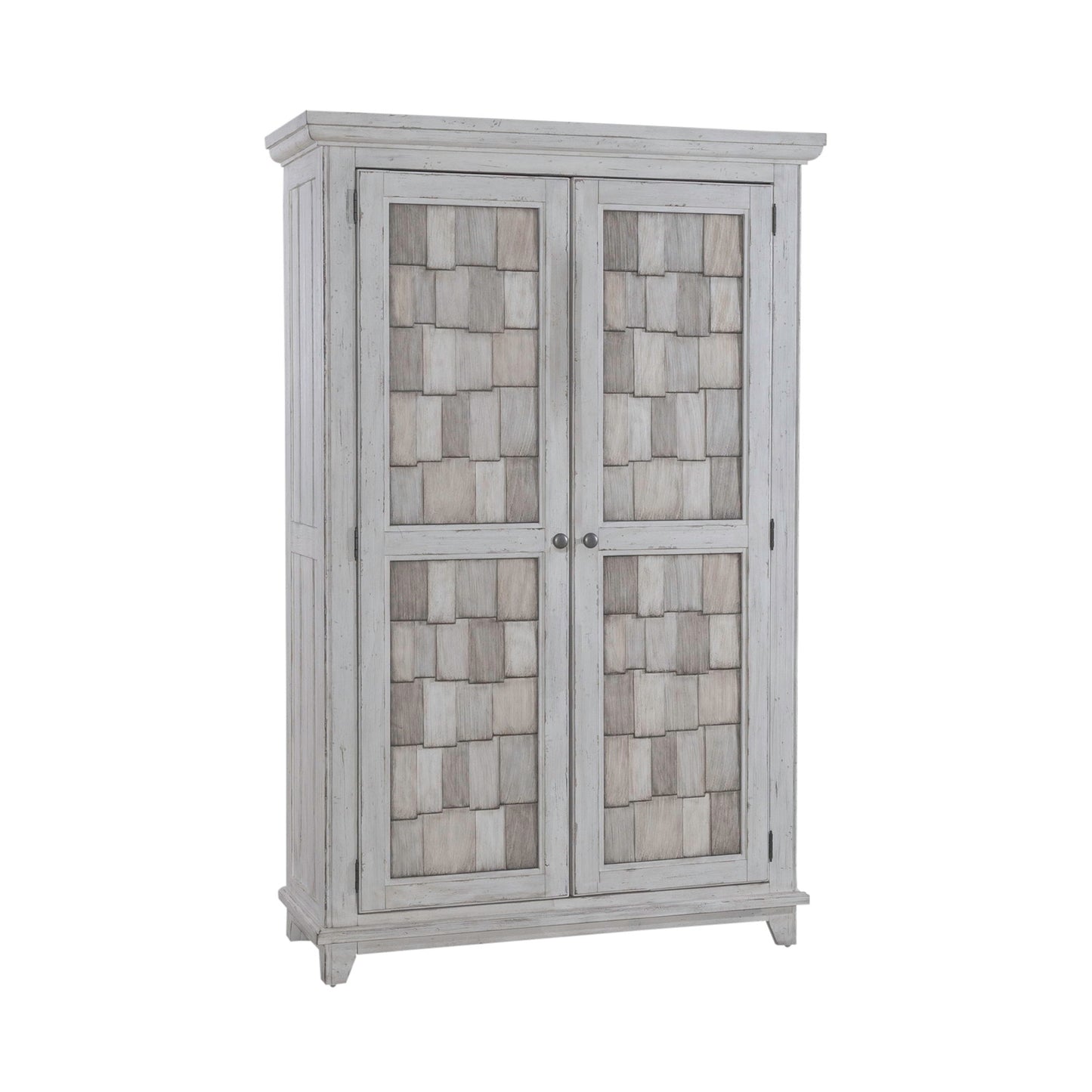 River Place - Armoire - Riverstone White & Tobacco