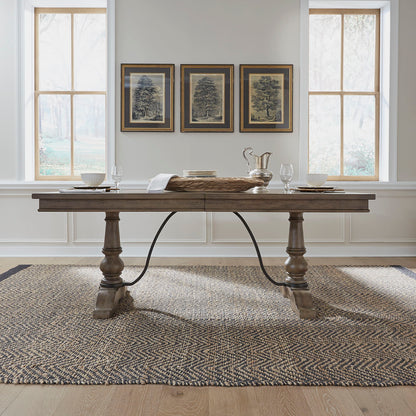 Americana Farmhouse - Trestle Table - Dusty Taupe