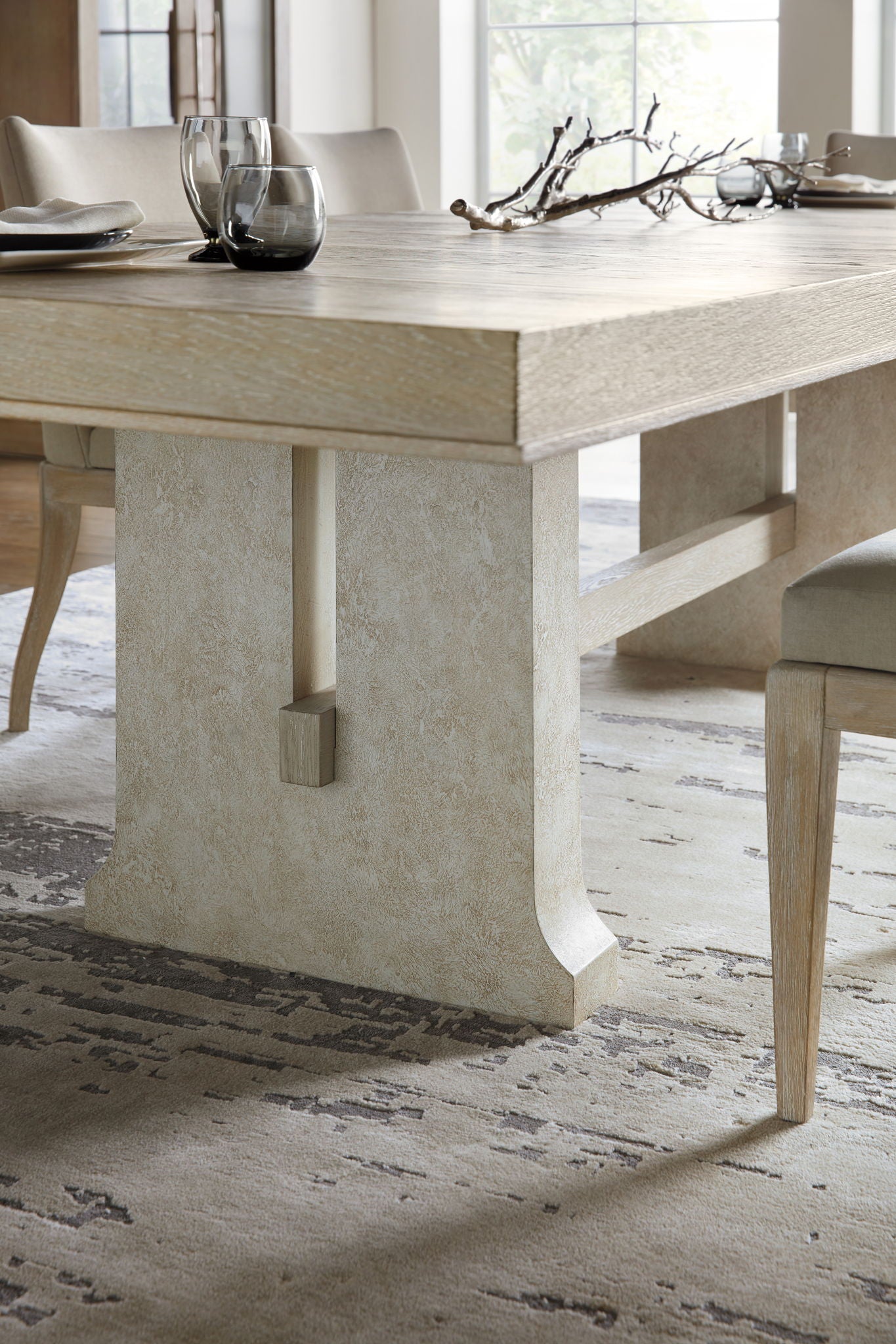 Cascade - Rectangle Dining Table With 1-22" Leaf - Gray