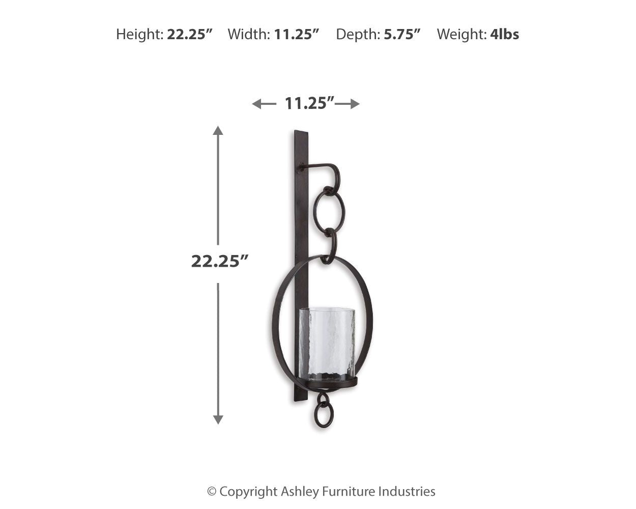 Ogaleesha - Wall Sconce - Brown
