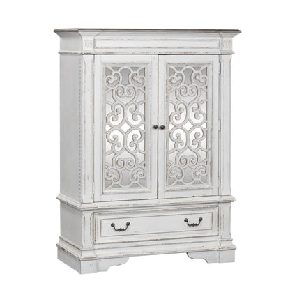 Abbey Park - Mirrored Door Chest - Antique White