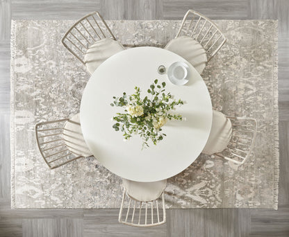 Serenity - Laguna Round Dining Table - Dark Gray / White