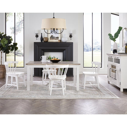 Cora - Rectangular Leg Dining Table - Cloud / Fog