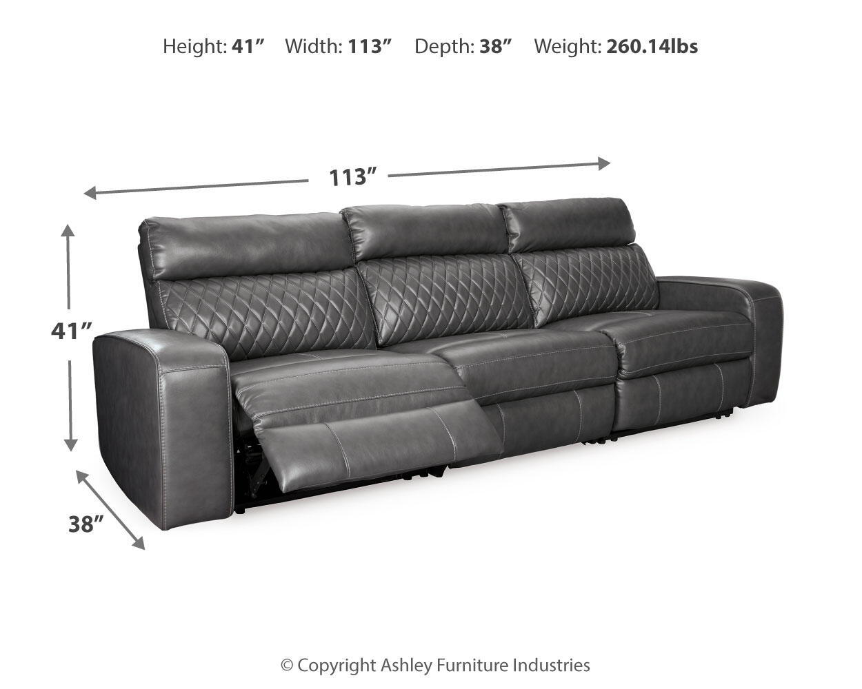 Samperstone - Power Reclining Sectional