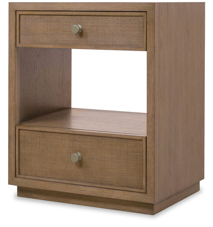Sonnet - Two-Drawer Nightstand - Dark Gray / Light Brown