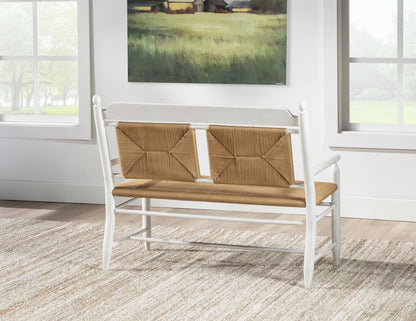 Vintage Market - Rush Seat Bench - Picket Fence