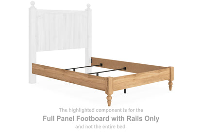 Aleaport - Full Panel Footboard With Rails - Warm Brown