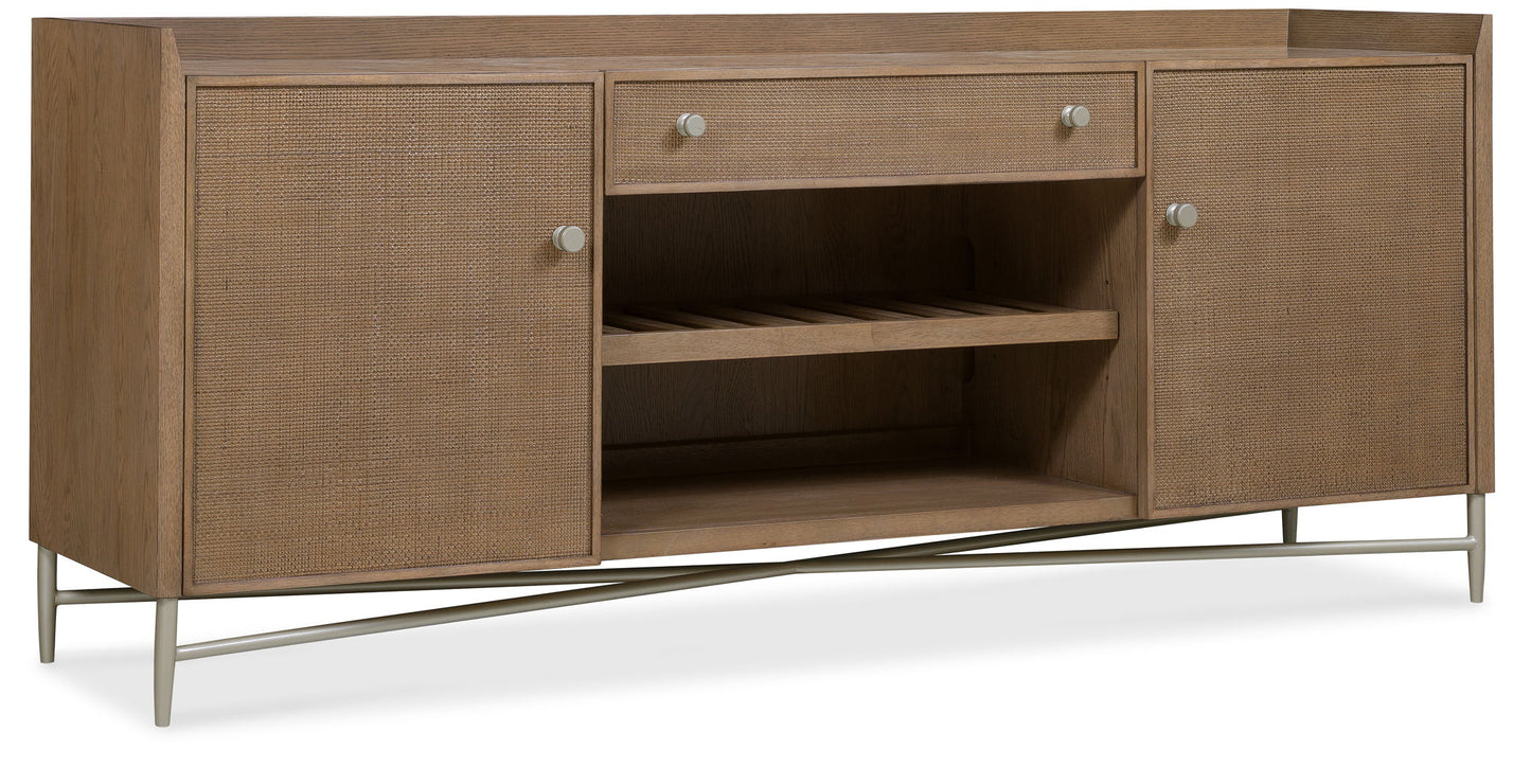 Sonnet - Sonnet Credenza - Dark Gray / Light Brown
