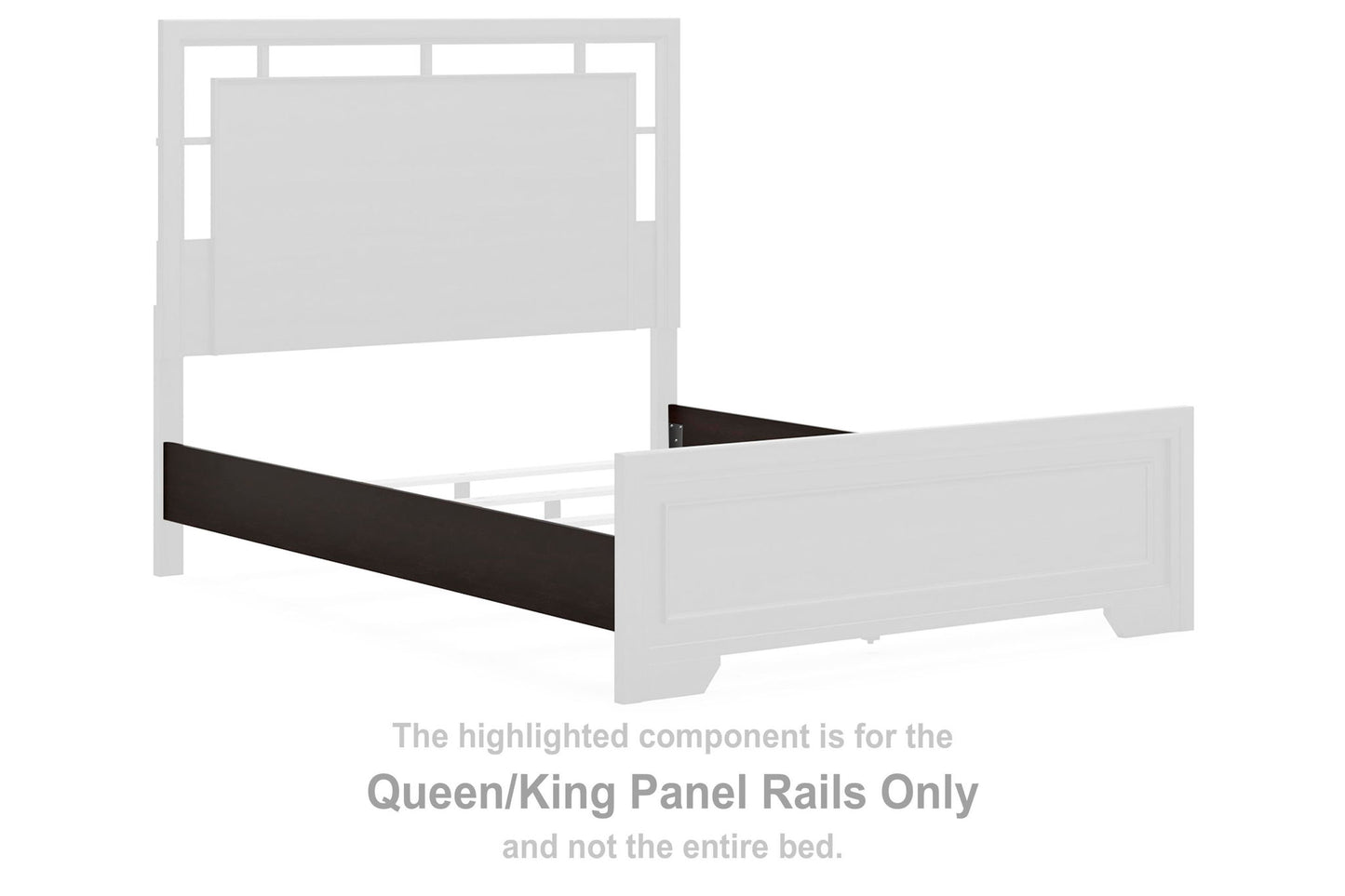 Covetown - Queen/King Panel Rails - Dark Brown