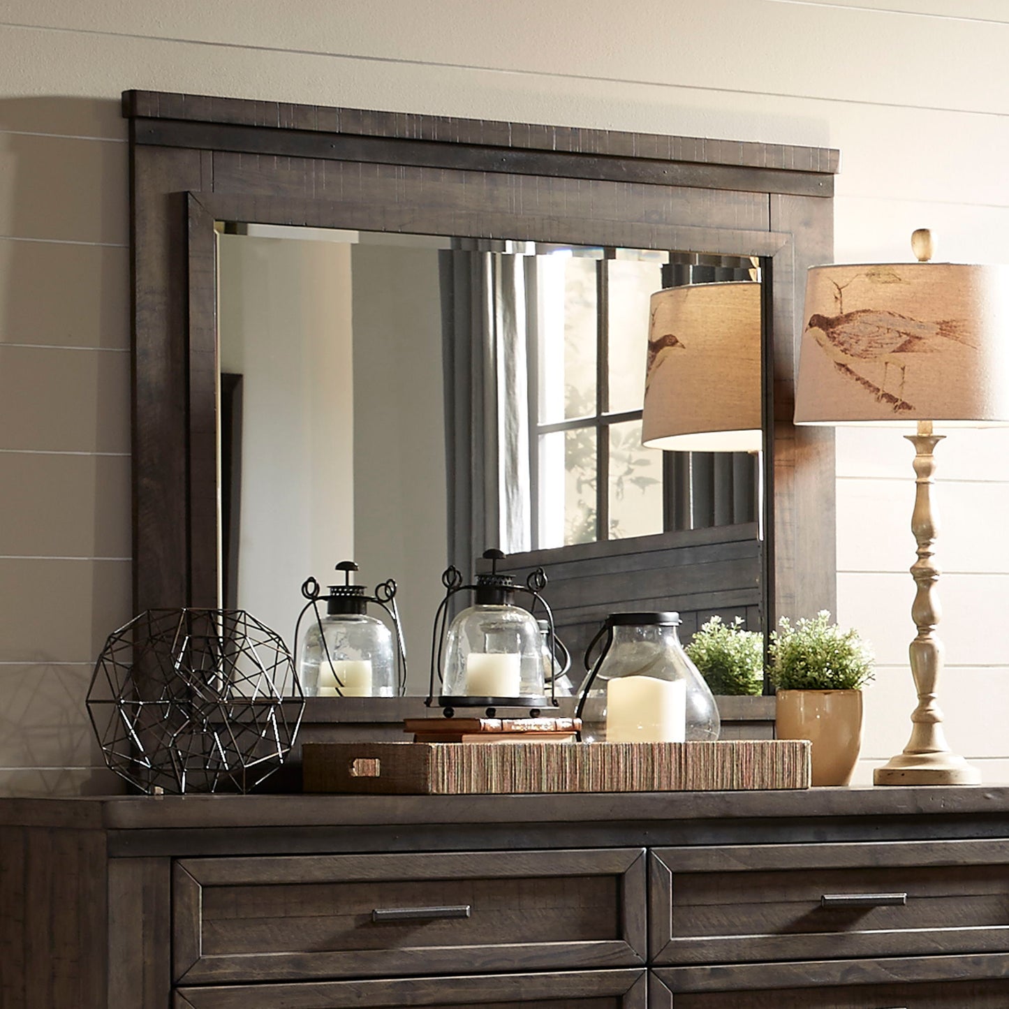 Thornwood Hills - Mirror Metal Strip Accents - Rock Beaten Brown