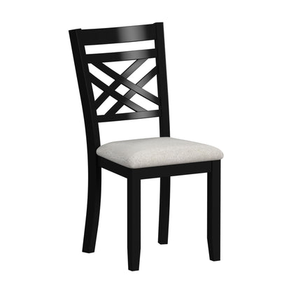 Brooks - 6 Piece Dining Set With Table, 4 Wood Back And Upholstered Seat Chairs, And Bench