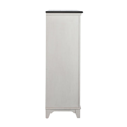 Allyson Park - 5 Drawer Chest - Wirebrushed White / Charcoal