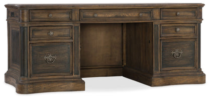 Hill Country - St. Hedwig Executive Desk - Dark Brown