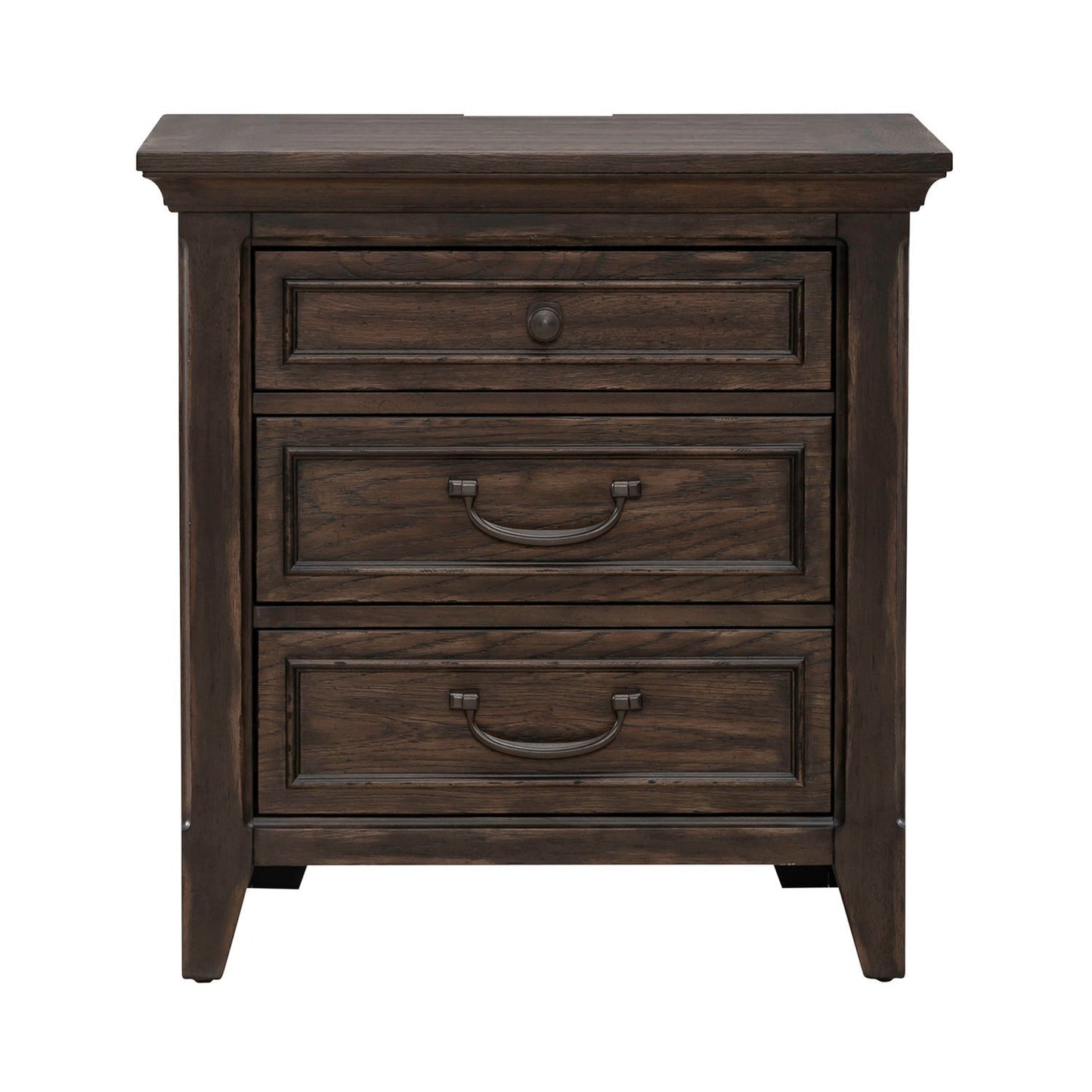 Paradise Valley - Nightstand With Charging Station - Saddle Brown