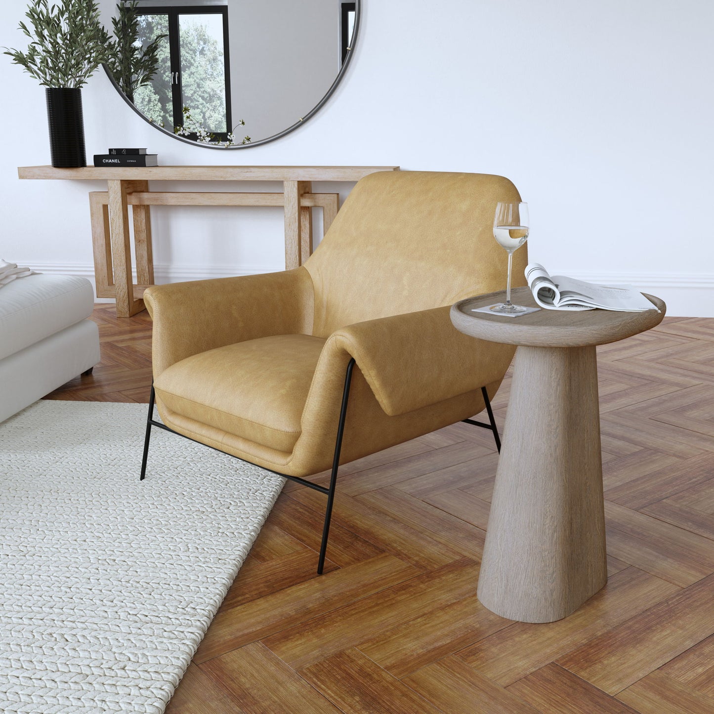 CC - Ambroise Metal Frame Club Chair