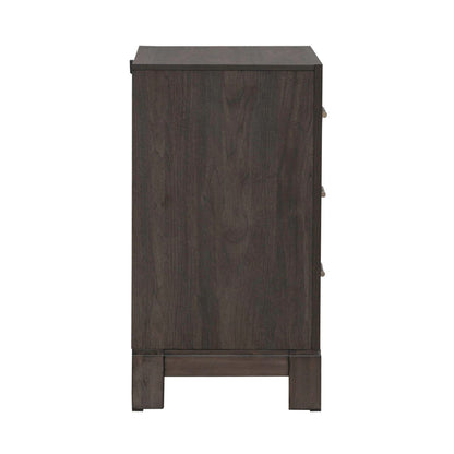Modern Edge - Nightstand With Charging Station - Caffe