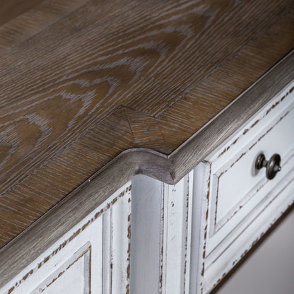 Magnolia Manor - 3 Drawer Hall Console Table - Antique White