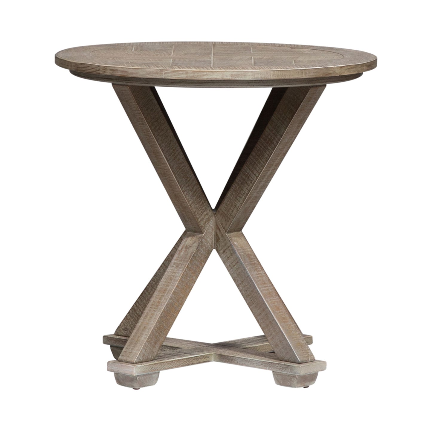 Parkland Falls - Round End Table - Weathered Taupe