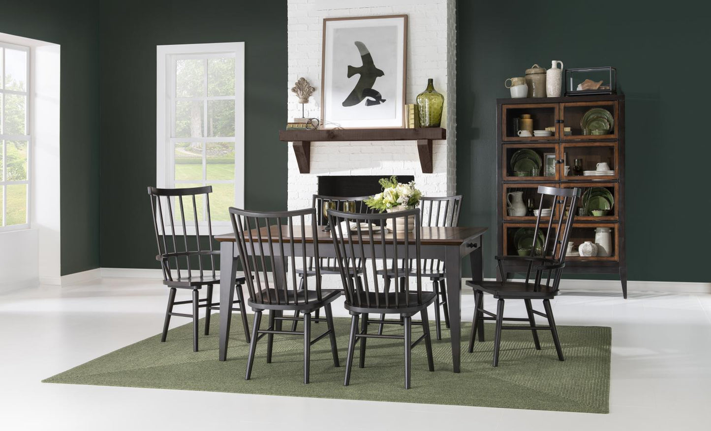 Fenmore - Spindle Side Chair (Set of 2) - Mocha And Distressed Cherry