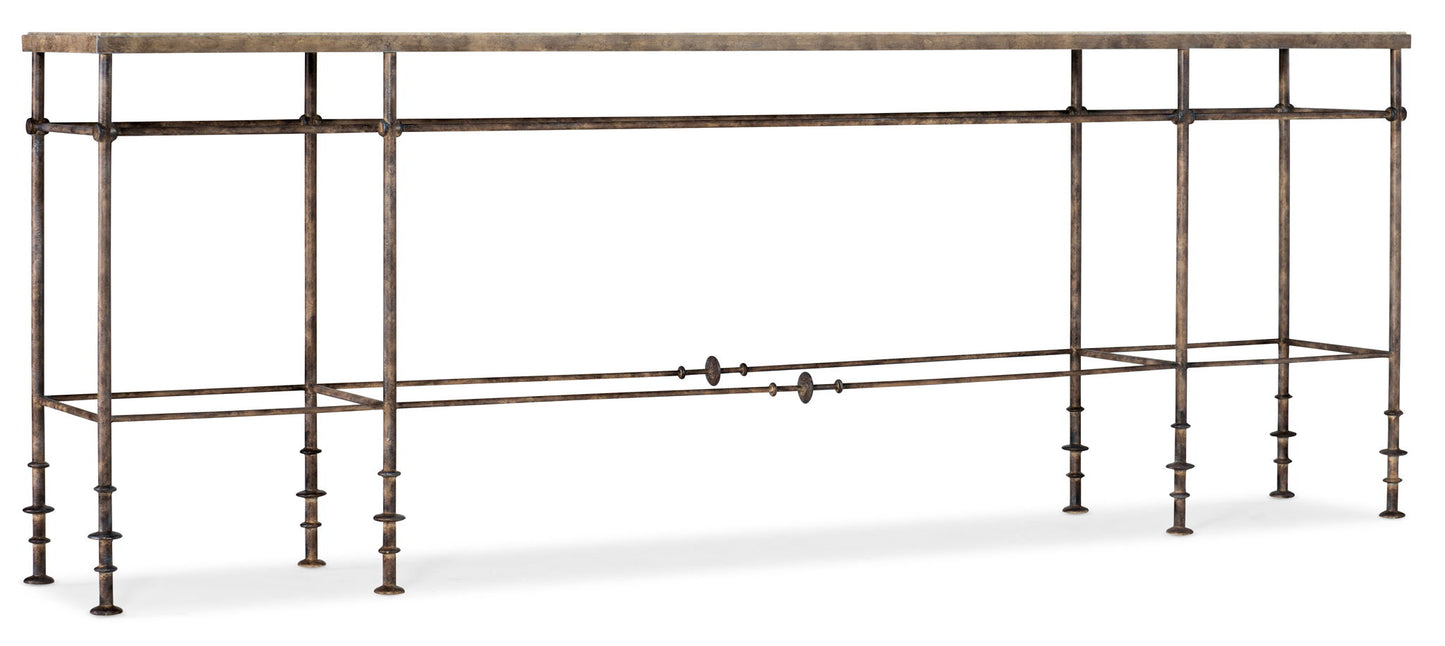 La Grange - St. James Metal And Stone Console - Dark Brown