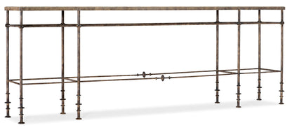 La Grange - St. James Metal And Stone Console - Dark Brown